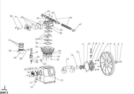 Болт M4x10 мм LB40-2 11133001 для поршневого блока LB40-3 фото